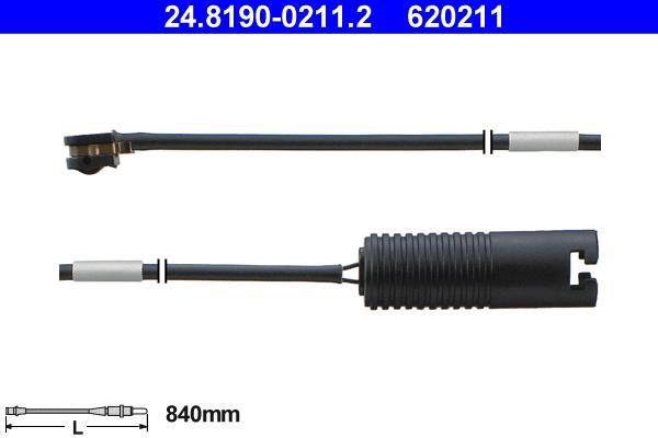 Contacteur de témoin d'usure (Témoin d'usure plaquettes) ATE ref. 24.8190-0211.2