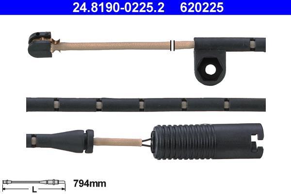 Contacteur de témoin d'usure (Témoin d'usure plaquettes) ATE ref. 24.8190-0225.2