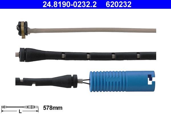 Contacteur de témoin d'usure (Témoin d'usure plaquettes) ATE ref. 24.8190-0232.2