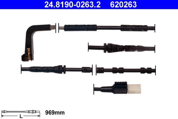 Contacteur de témoin d'usure (Témoin d'usure plaquettes) ATE ref. 24.8190-0263.2