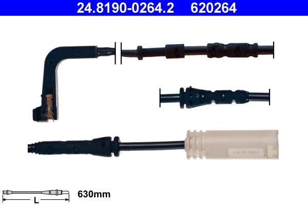 Contacteur de témoin d'usure (Témoin d'usure plaquettes) ATE ref. 24.8190-0264.2