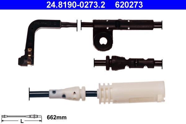 Contacteur de témoin d'usure (Témoin d'usure plaquettes) ATE ref. 24.8190-0273.2