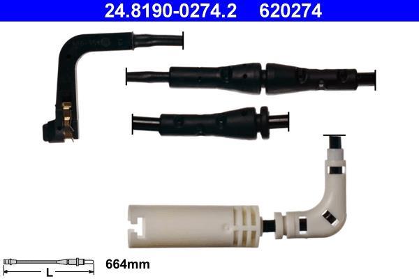 Contacteur de témoin d'usure (Témoin d'usure plaquettes) ATE ref. 24.8190-0274.2