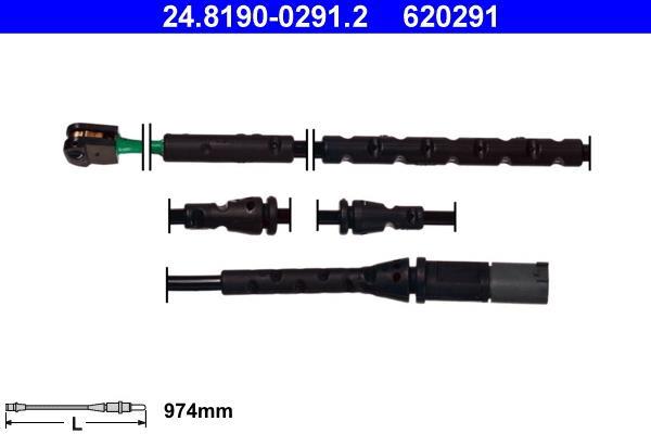 Contacteur de témoin d'usure (Témoin d'usure plaquettes) ATE ref. 24.8190-0291.2