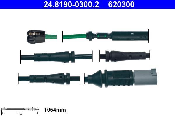 Contacteur de témoin d'usure (Témoin d'usure plaquettes) ATE ref. 24.8190-0300.2