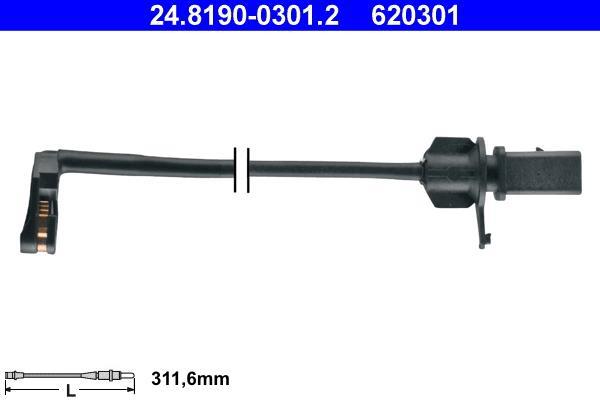 Contacteur de témoin d'usure (Témoin d'usure plaquettes) ATE ref. 24.8190-0301.2