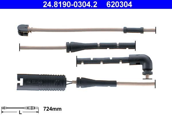 Contacteur de témoin d'usure (Témoin d'usure plaquettes) ATE ref. 24.8190-0304.2