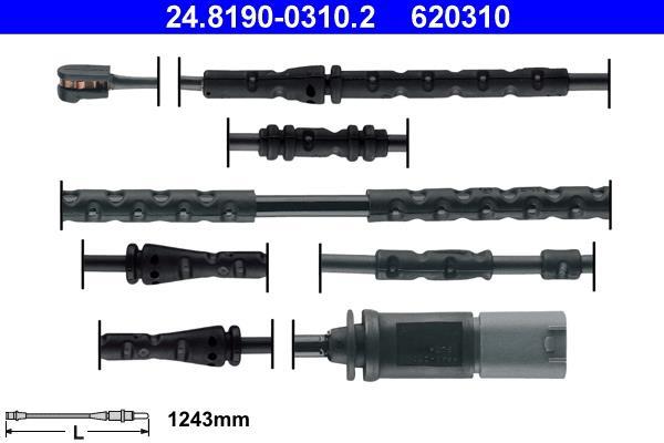 Contacteur de témoin d'usure (Témoin d'usure plaquettes) ATE ref. 24.8190-0310.2
