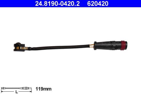 Contacteur de témoin d'usure (Témoin d'usure plaquettes) ATE ref. 24.8190-0420.2