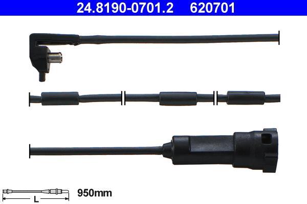 Contacteur de témoin d'usure (Témoin d'usure plaquettes) ATE ref. 24.8190-0701.2