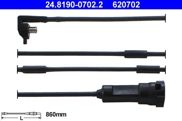 Contacteur de témoin d'usure (Témoin d'usure plaquettes) ATE ref. 24.8190-0702.2