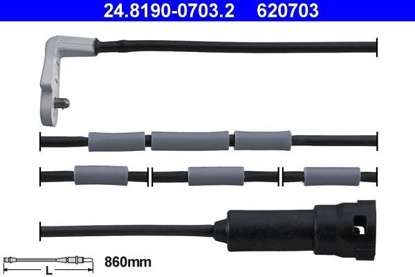 Contacteur de témoin d'usure (Témoin d'usure plaquettes) ATE ref. 24.8190-0703.2