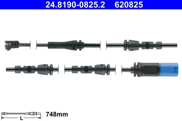 Contacteur de témoin d'usure (Témoin d'usure plaquettes) ATE ref. 24.8190-0825.2