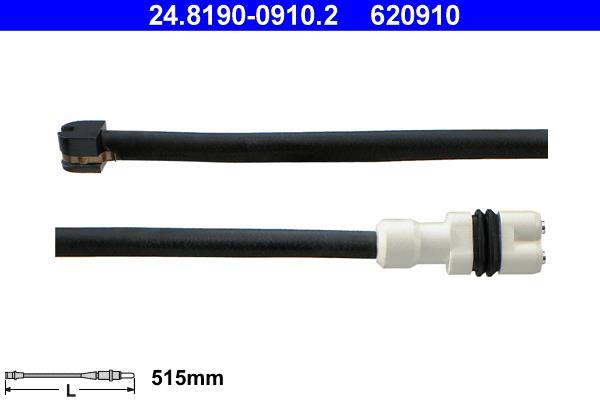Contacteur de témoin d'usure (Témoin d'usure plaquettes) ATE ref. 24.8190-0910.2