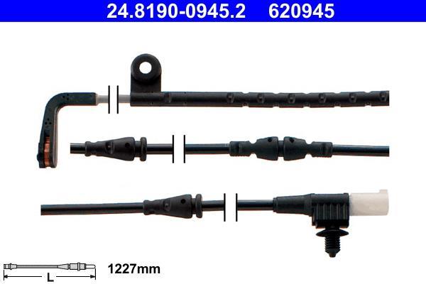 Contacteur de témoin d'usure (Témoin d'usure plaquettes) ATE 24.8190-0945.2