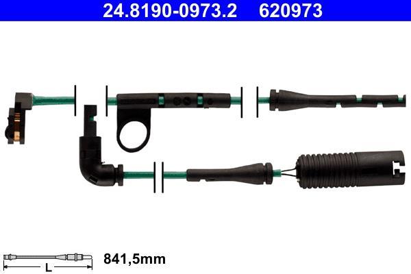 Contacteur de témoin d'usure (Témoin d'usure plaquettes) ATE ref. 24.8190-0973.2