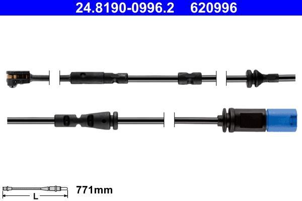 Contacteur de témoin d'usure (Témoin d'usure plaquettes) ATE ref. 24.8190-0996.2