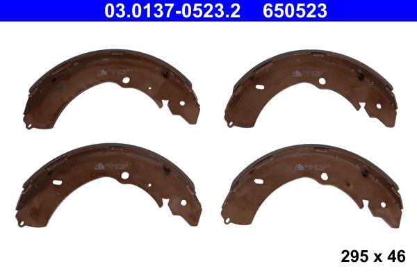 Jeu de 4 mâchoires de frein (Garniture de frein à tambour) ATE 03.0137-0523.2