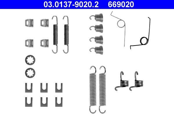 Kit d'accessoires pour mâchoire de frein à tambour ATE ref. 03.0137-9020.2