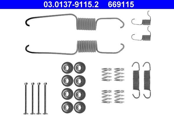 Kit d'accessoires pour mâchoire de frein à tambour ATE 03.0137-9115.2