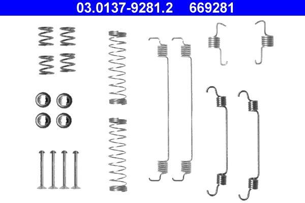 Kit d'accessoires pour mâchoire de frein à tambour ATE 03.0137-9281.2