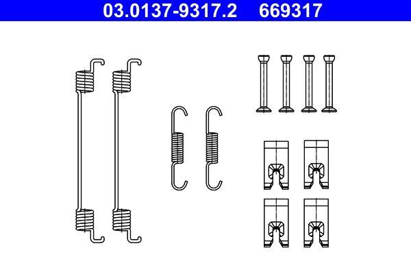 Kit d'accessoires pour mâchoire de frein à tambour ATE ref. 03.0137-9317.2