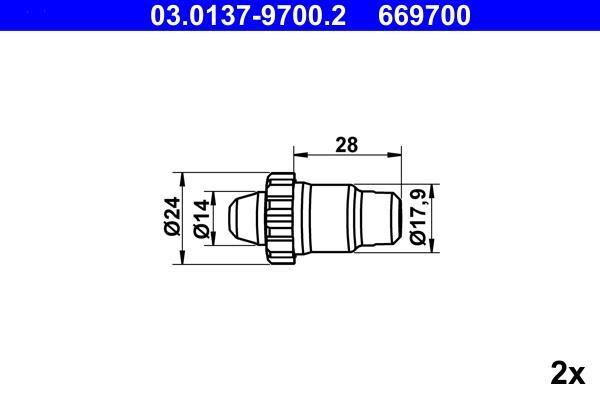 Kit d'accessoires pour mâchoire de frein à tambour ATE ref. 03.0137-9700.2