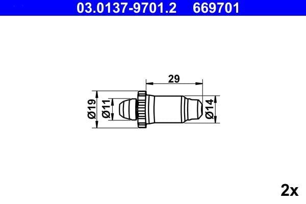 Kit d'accessoires pour mâchoire de frein à tambour ATE ref. 03.0137-9701.2