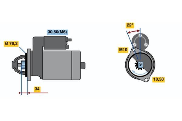 Motor de arranque BOSCH ref. 0 001 115 022