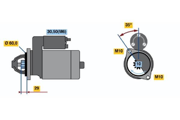 Démarreur BOSCH 0 986 021 290