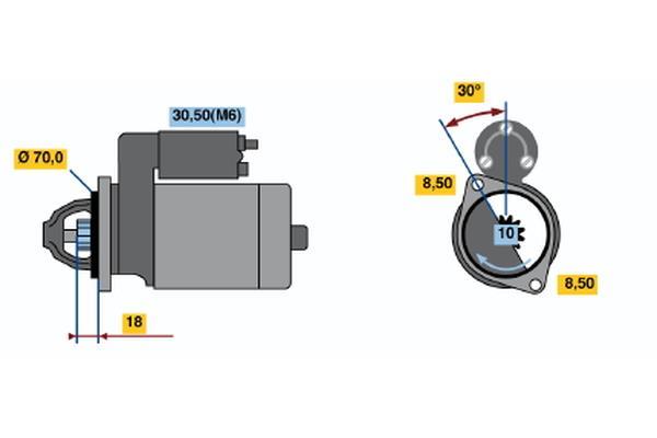 Motor de arranque BOSCH ref. 0 001 108 217