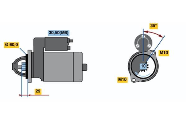 Démarreur BOSCH 0 986 021 300