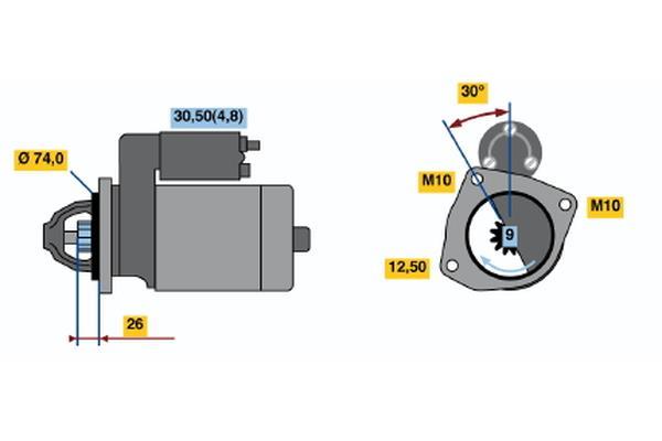 Motor de arranque (Arrancador) BOSCH 0 001 108 237