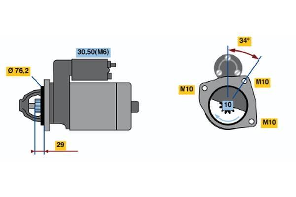 Démarreur BOSCH 0 986 021 580