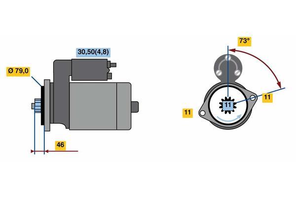 Démarreur BOSCH 0 001 123 044