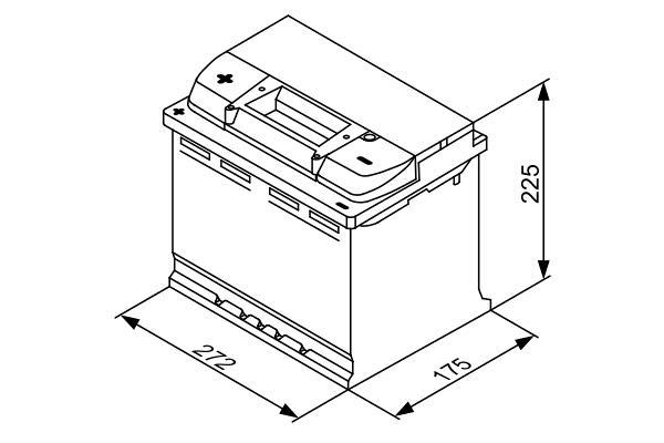 Batterie (de voiture) BOSCH 75 Ah - ref. 0 092 L40 270
