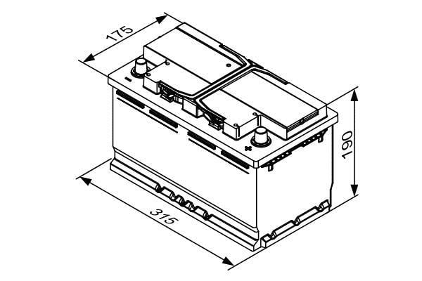 Batterie (de voiture) BOSCH 80.0 Ah - S4E 11 - ref. 0 092 S4E 111