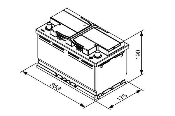Batterie (de voiture) BOSCH 88.0 Ah - T3 013 - ref. 0 092 T30 130