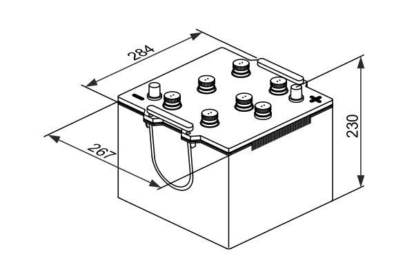 Batterie (de voiture) BOSCH 125 Ah - T3 042 - ref. 0 092 T30 420