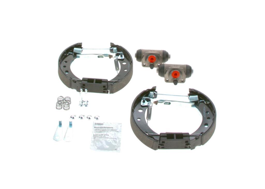 Kit Frein à Tambour Arrière Bosch Super Pro - Prémonté, Pour Tambour 180 Mm, Cylindre 15,8 Mm, Mâchoires 30 Mm