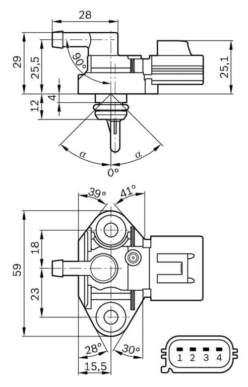 Capteur, pression de carburant BOSCH ref. 0 261 230 093