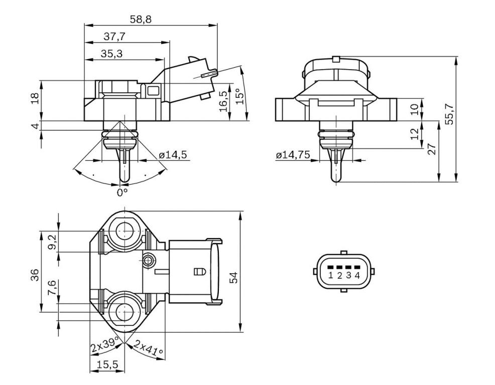 Sensor BOSCH ref. 0 261 230 112