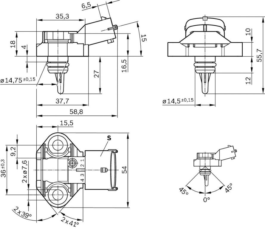 Capteur, température de carburant BOSCH ref. 0 261 230 249