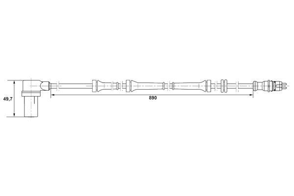 Capteur ABS (Capteur de vitesse de roue) BOSCH 0 265 006 157