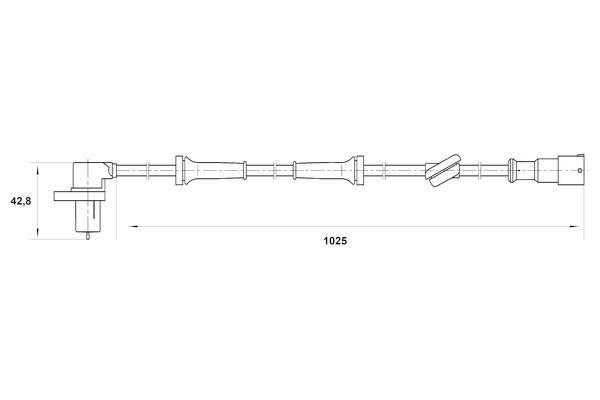 Capteur ABS (Capteur de vitesse de roue) BOSCH 0 265 006 197