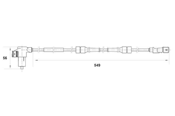 Capteur ABS (Capteur de vitesse de roue) BOSCH 0 265 006 199