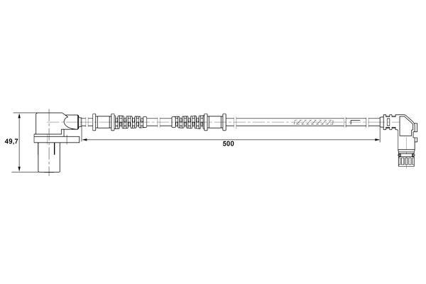 Capteur ABS (Capteur de vitesse de roue) BOSCH 0 265 006 264