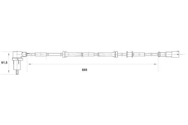 Capteur ABS (Capteur de vitesse de roue) BOSCH 0 265 006 400