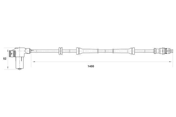 Capteur ABS (Capteur de vitesse de roue) BOSCH 0 265 006 427