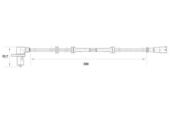 Capteur ABS (Capteur de vitesse de roue) BOSCH 0 265 006 442